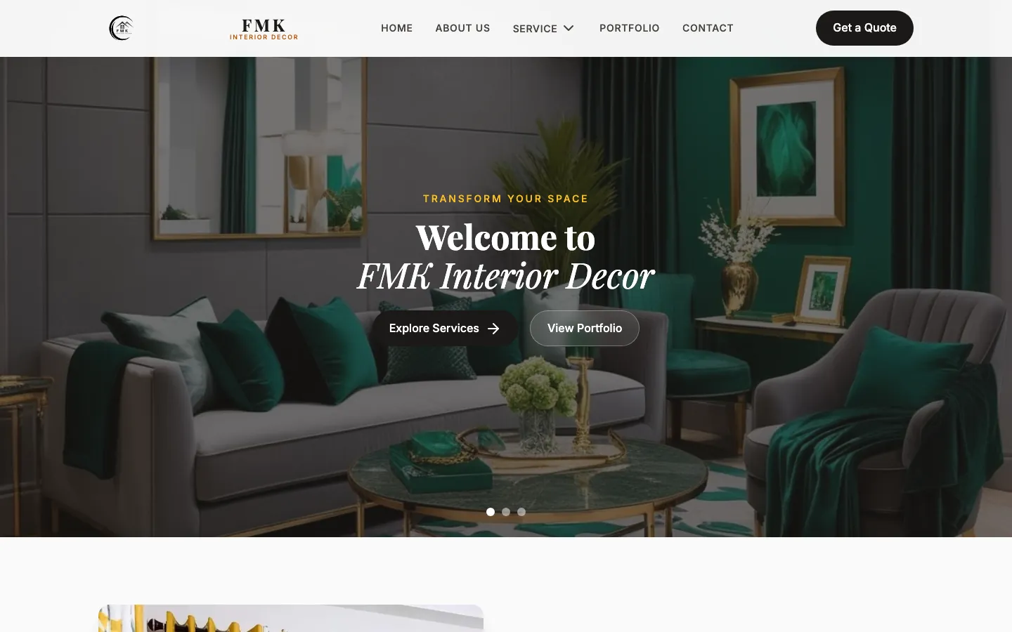 FMK Interior Decor website
